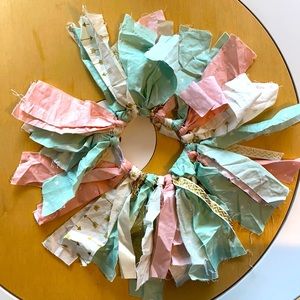 Ribbon tutu pinks green gold shimmer baby skirt